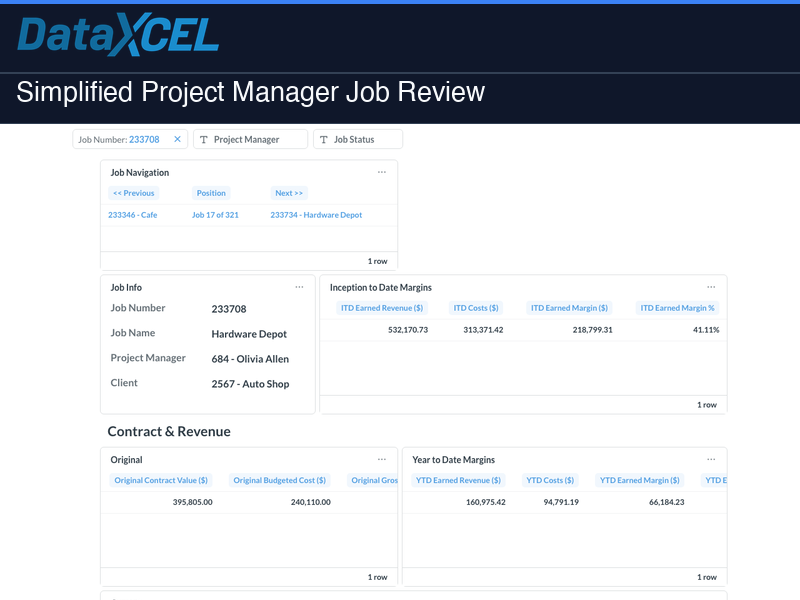 Simplified Project Manager Job Review